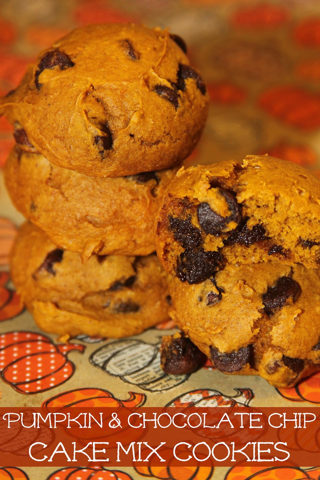 Pumpkin Cake Mix Cookies