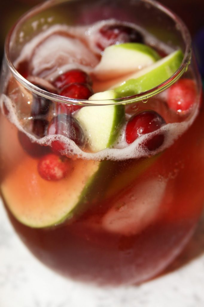 Holiday Sangria Punch Mocktail - For the Love of Food
