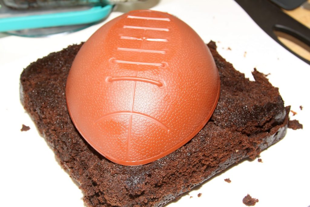 Dr Pepper Chocolate Fudge Football Cake - For the Love of Food