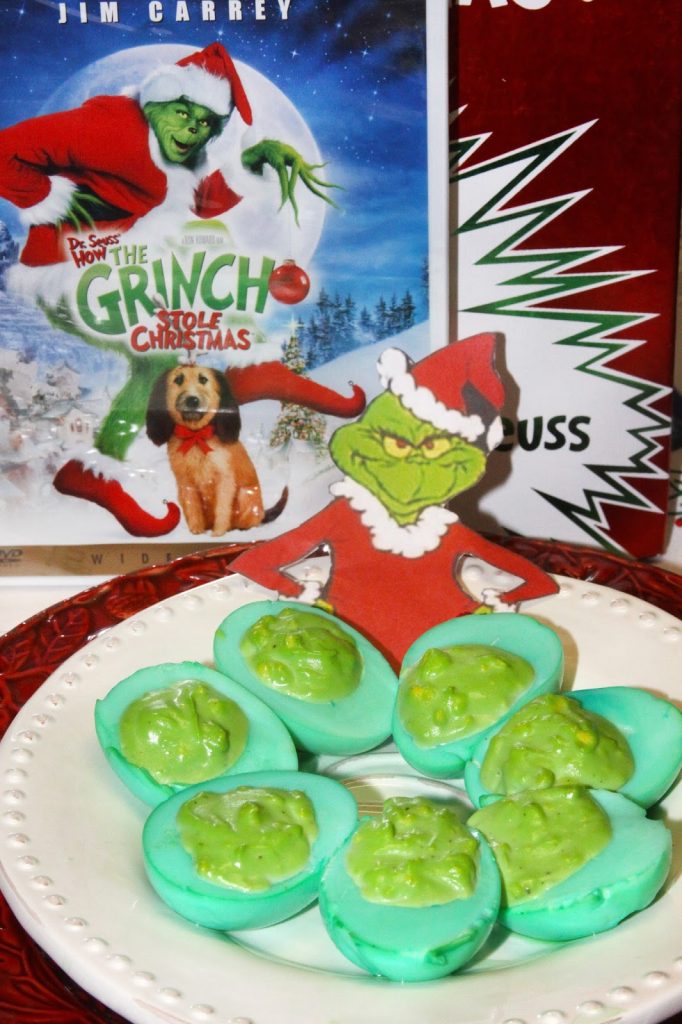 Grinched Eggs  The Grinch Who Stole Christmas Party Food - For the Love of  Food