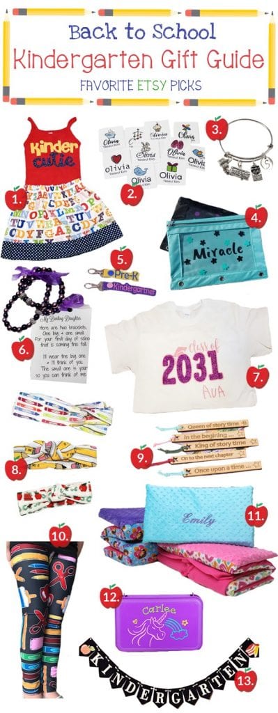 Back To School Kindergarten Gift Guide - Favorite Etsy Picks! #shopsmall