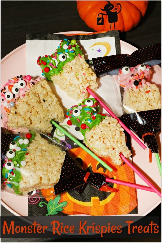 Monster Rice Krispie Treats {EASY + Kid-Approved}