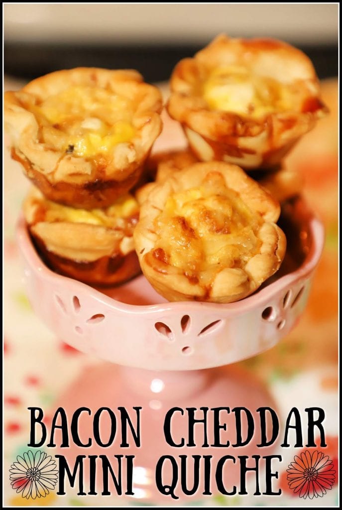 Bacon Cheddar Mini Quiche #BrunchWeek - For the Love of Food