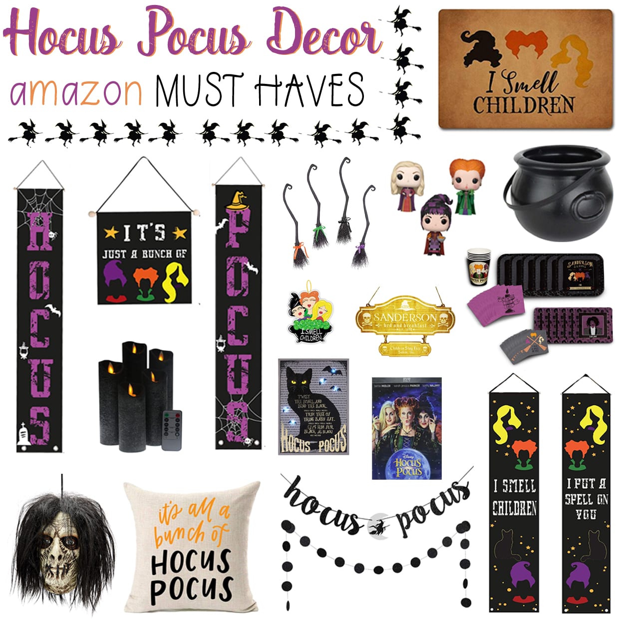 Hocus Pocus Halloween Front Porch Decor For the Love of Food