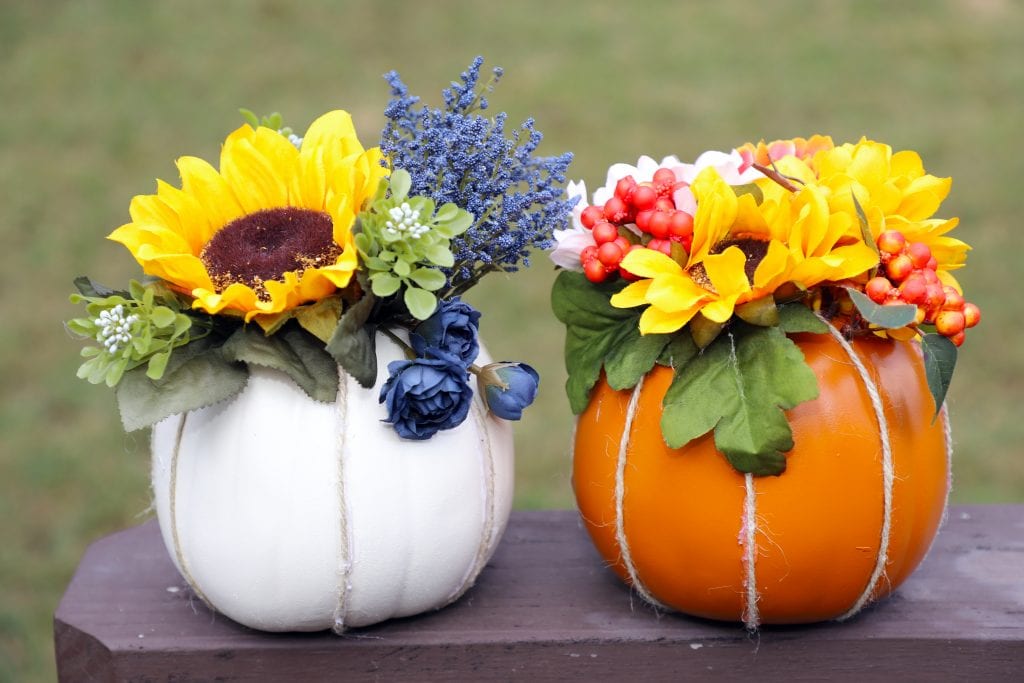 DIY Fall Floral Pumpkins - For the Love of Food