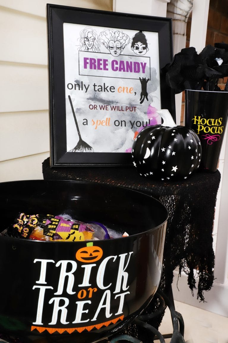Hocus Pocus Free Halloween Candy Printable Sign For the Love of Food
