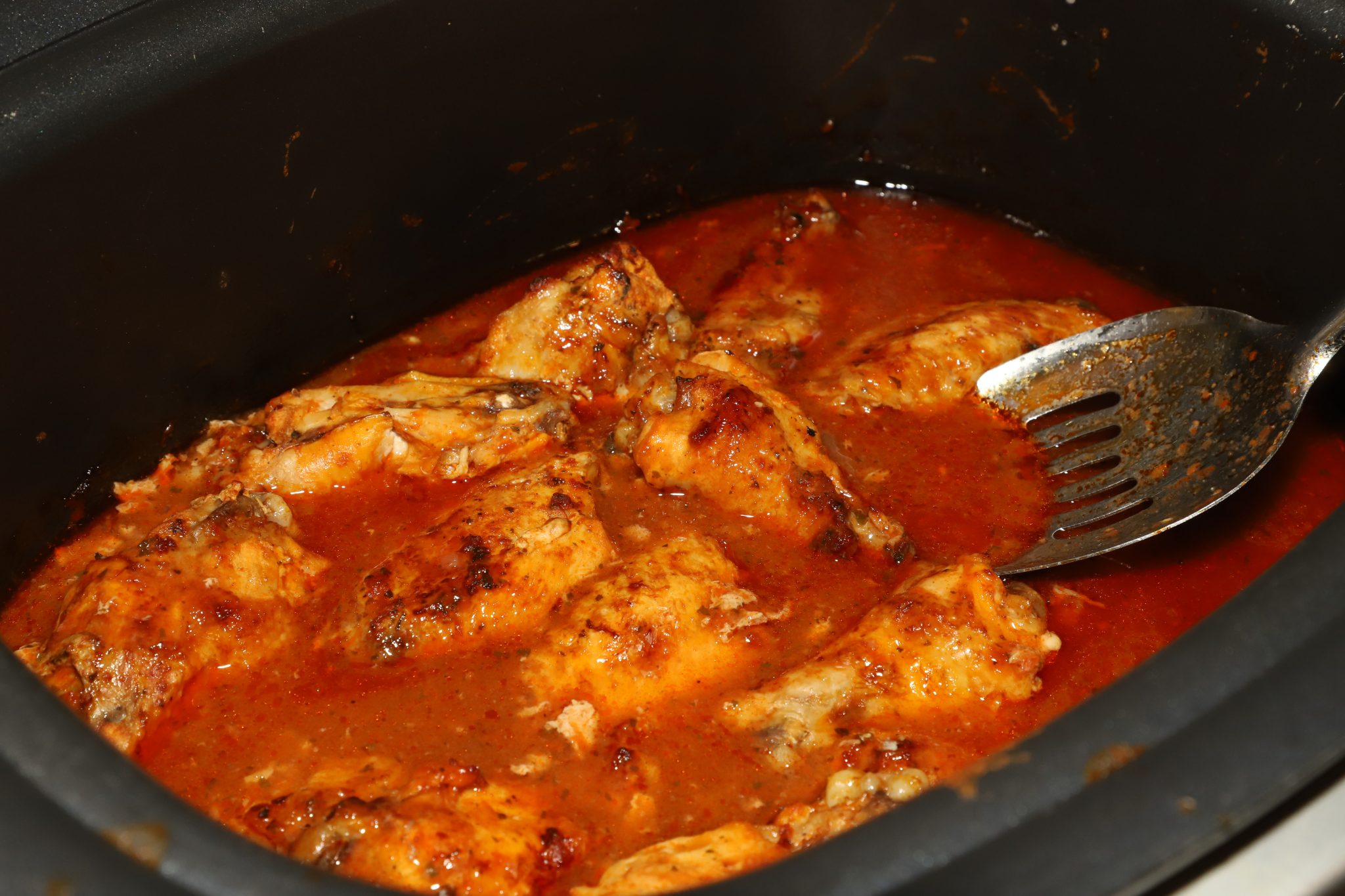 Crispy Buffalo Chicken Wings in the Crock-Pot - For the Love of Food