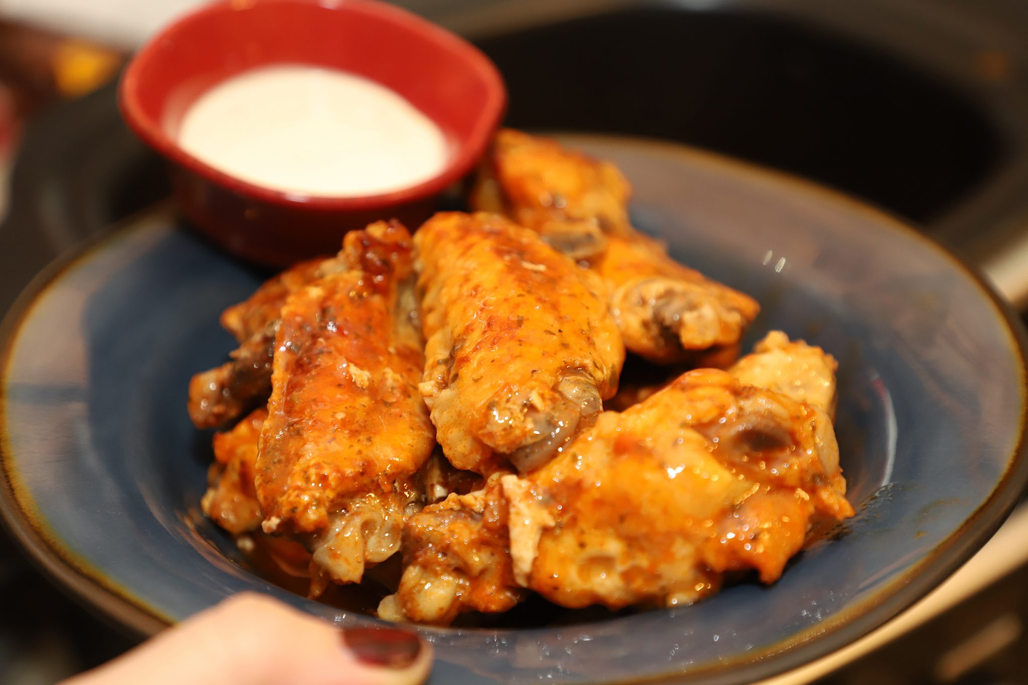 Crispy Buffalo Chicken Wings in the CrockPot For the Love of Food