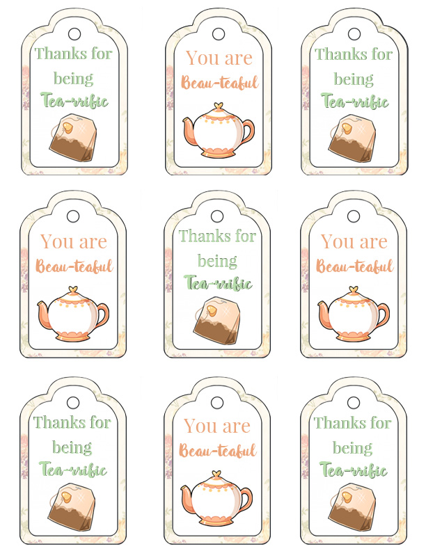 Get This Free Printable Tea Bag Tag And Make The Perfect Diy Gift For ...