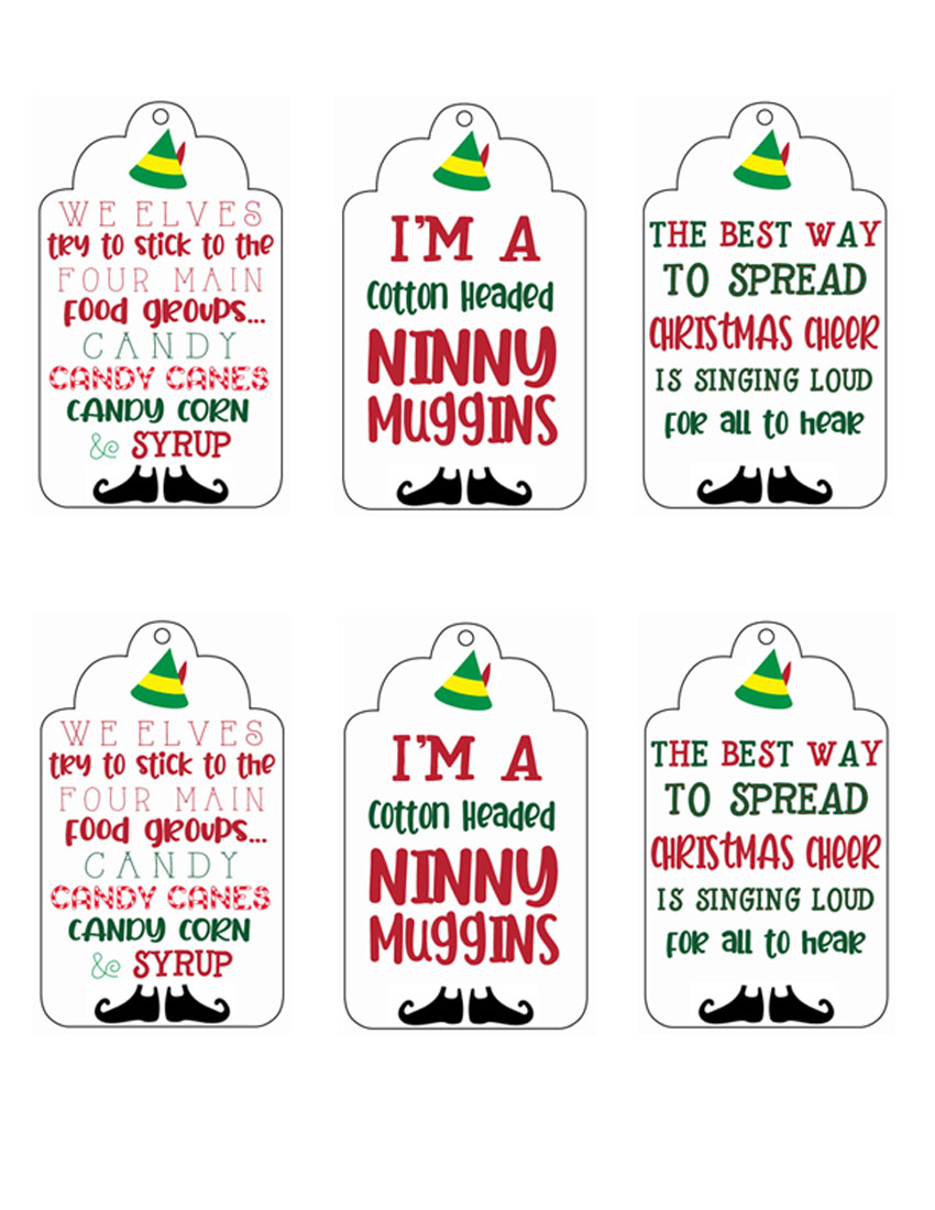 Printable Elf Movie Themed Holiday Tags And Gift Baskets For The Love Of Food