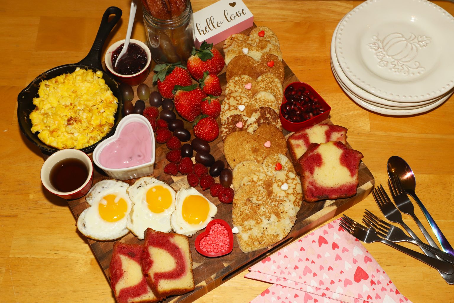 Valentines Heart Shaped Breakfast Charcuterie Board For the Love of Food