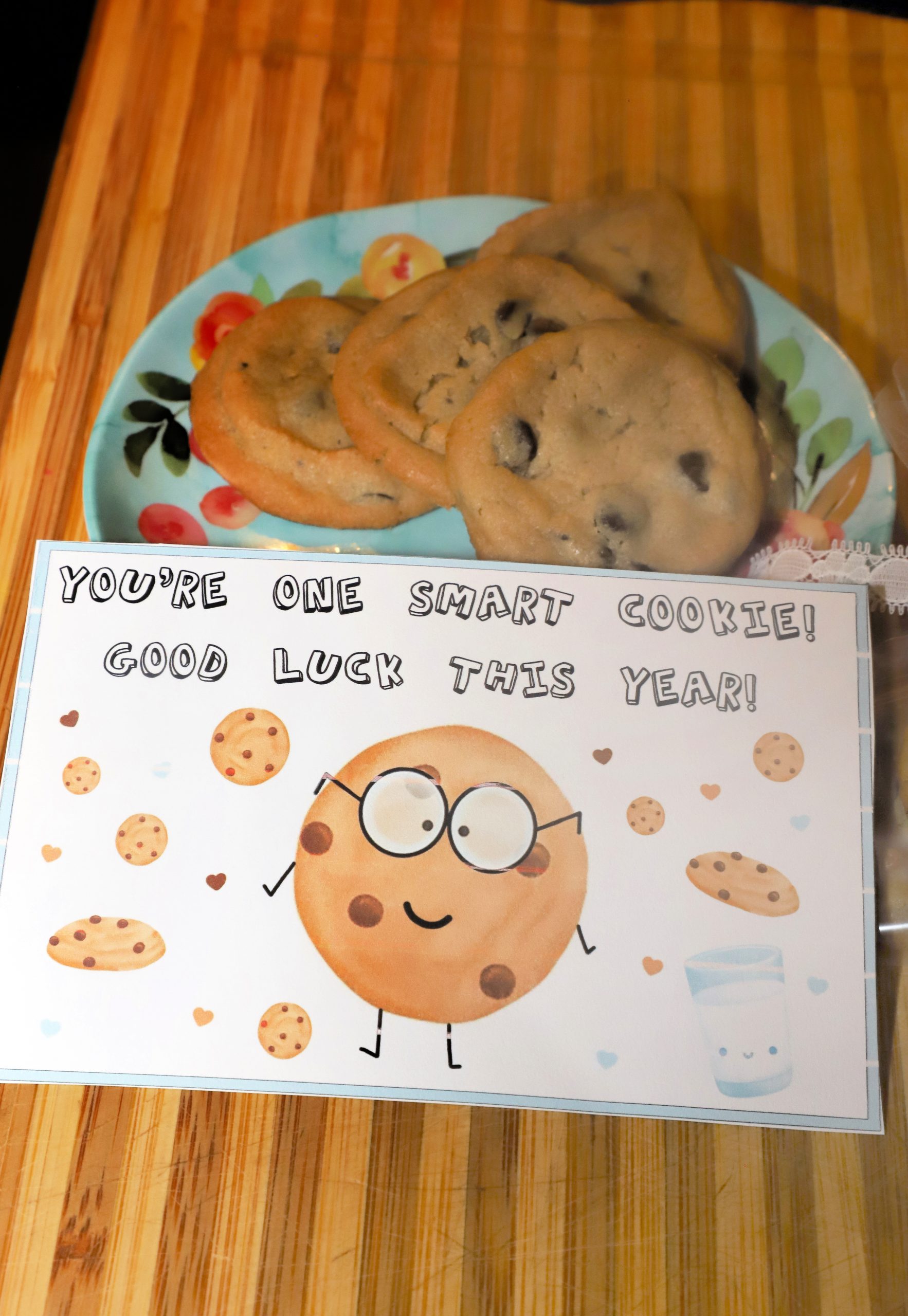 Back To School "You're One Smart Cookie!" Printable Gift Tag and Card ...