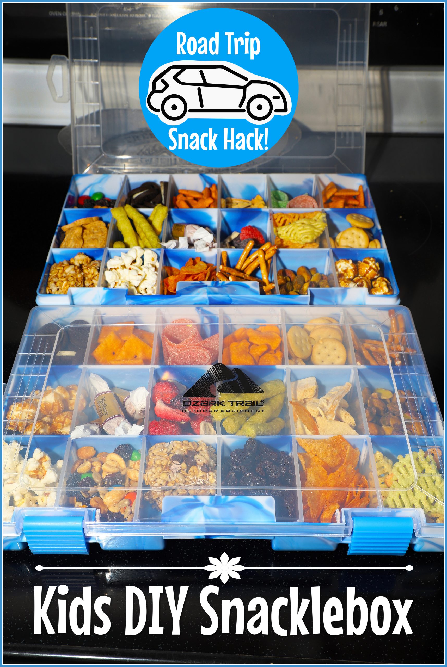 Traveling hack! Snack box, airplane snacks, roadtrip snacks, toddler snacks.