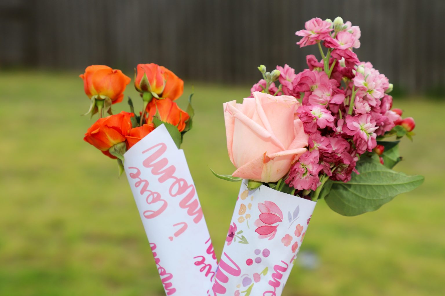 Printable Mother's Day Flower Wrappers For the Love of Food