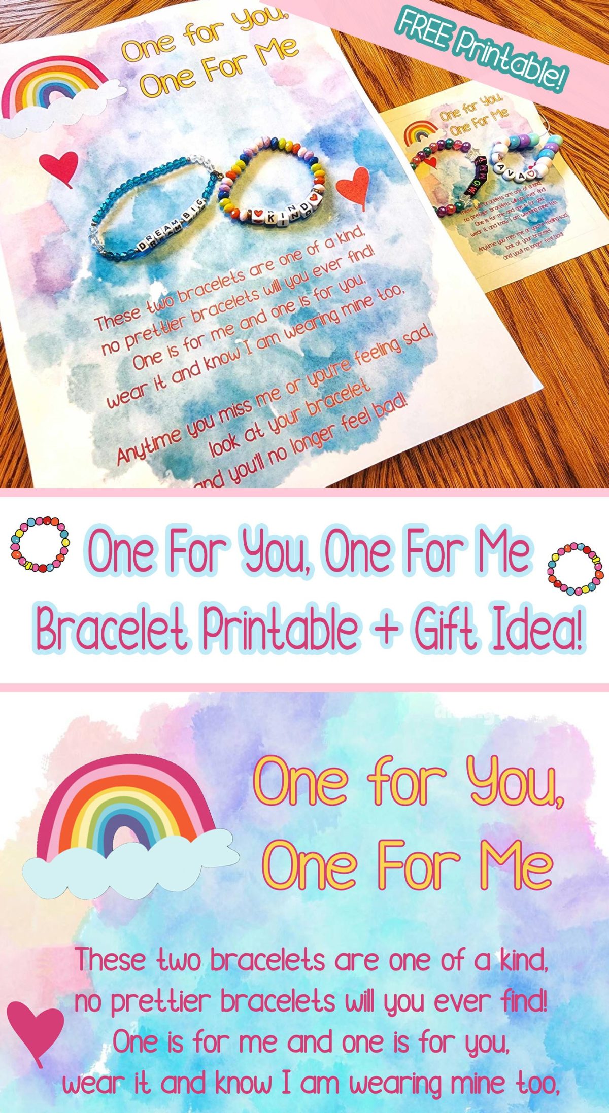 Heart Paper Bracelets for Kids - Printable Template - Easy Peasy and Fun