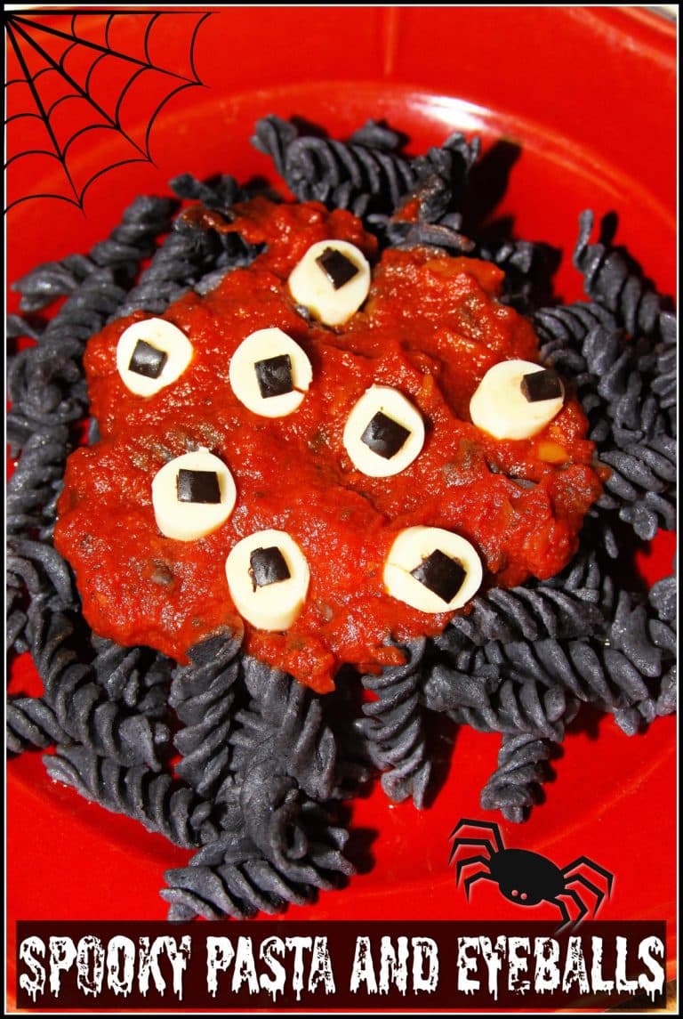 Spooky Pasta and Eyeballs - For the Love of Food