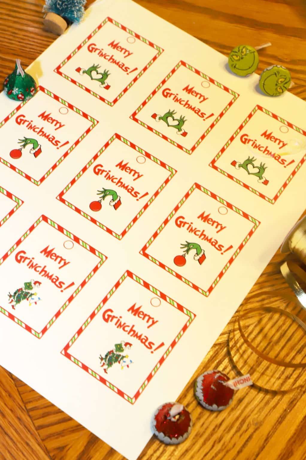 Merry Grinchmas Printable Gift Tags and Sign! - For the Love of Food