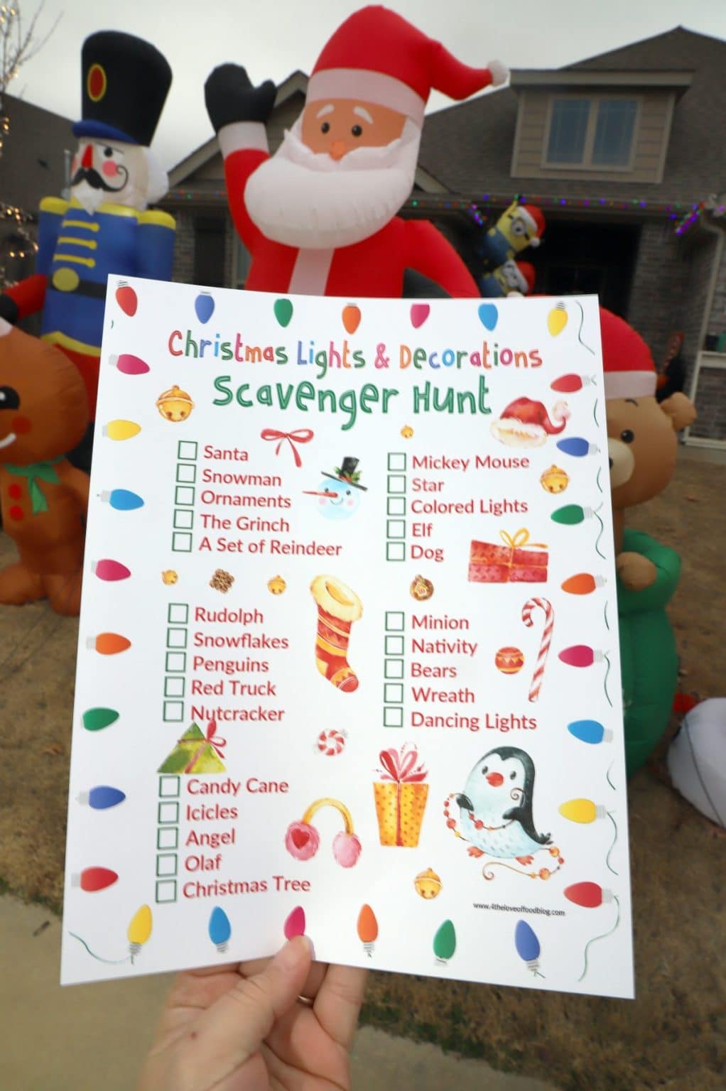 Holiday Fun Printable - Christmas Lights Scavenger Hunt - For the Love ...