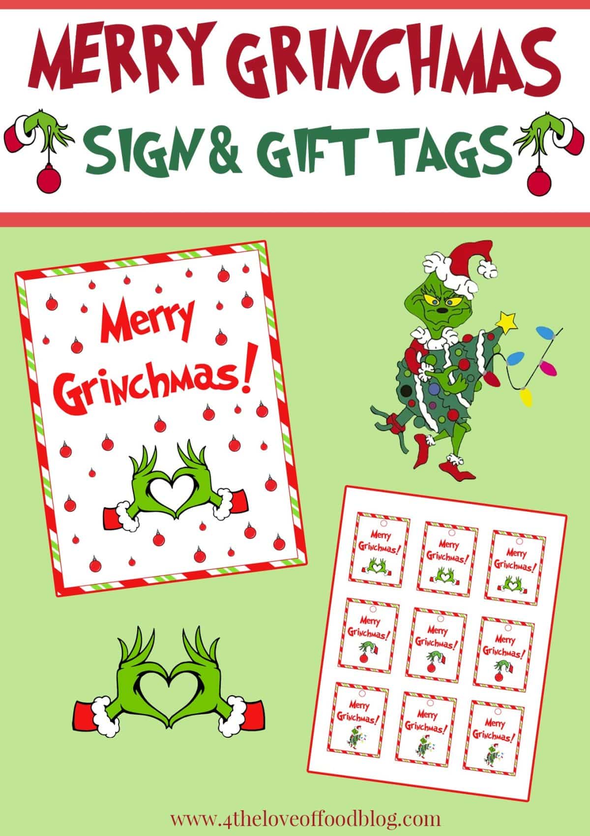 Grinch Federa Per Cuscino 50x30 Cm Con Scritta 'Merry Grinchmas' - Federa In Poliestere Con Cerniera Nascosta - Decorazione Natalizia Per Divano E Letto