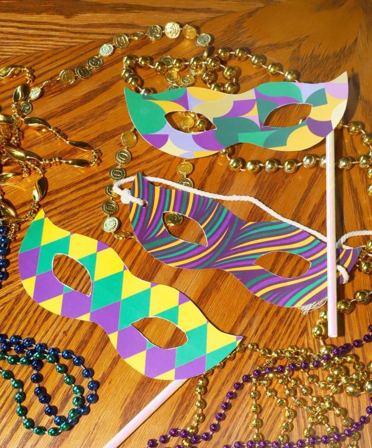 Free Printable Mardi Gras Masks - For the Love of Food