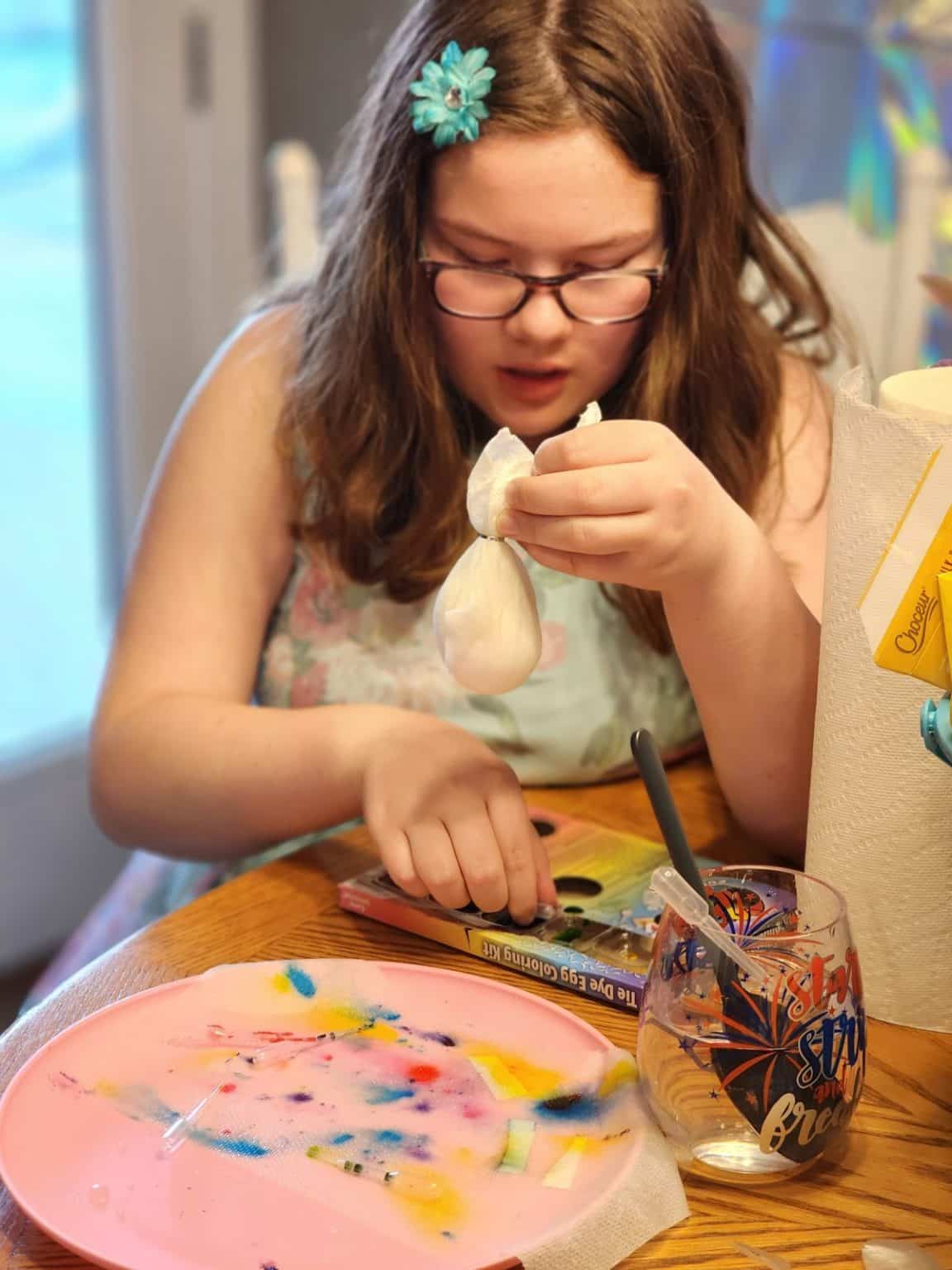 Easy Paper Towel Tie Dye Easter Eggs - For the Love of Food